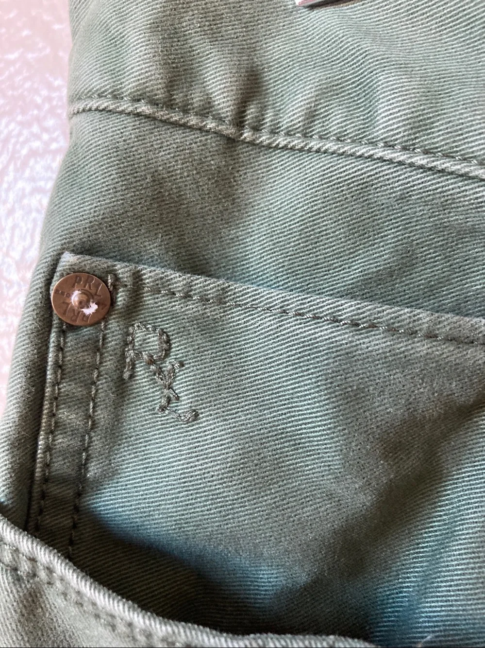 Polo Ralph Lauren Authentic Dungarees Cotton 650 Straight Pants Olive 38/32